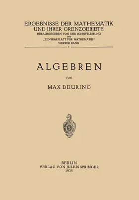 Deuring |  Algebren | Buch |  Sack Fachmedien