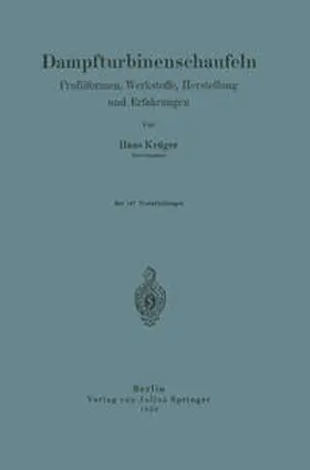 Krüger |  Dampfturbinenschaufeln | Buch |  Sack Fachmedien