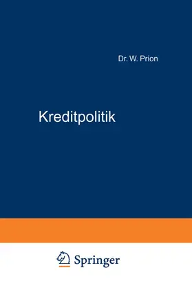 Prion |  Kreditpolitik | Buch |  Sack Fachmedien
