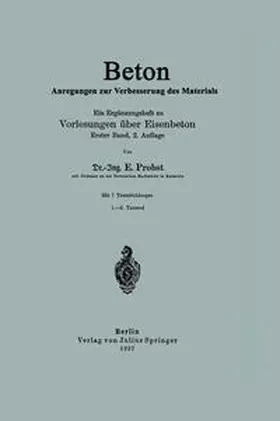 Probst |  Beton Anregungen zur Verbesserung des Materials | Buch |  Sack Fachmedien