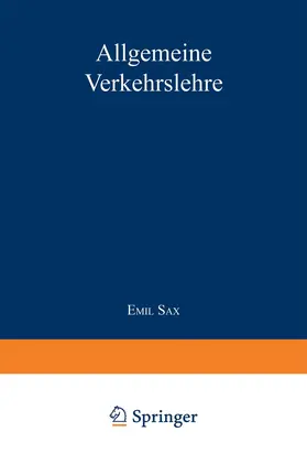 Sax |  Allgemeine Verkehrslehre | Buch |  Sack Fachmedien