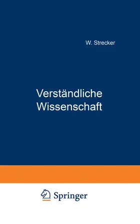 Strecker |  Verständliche Wissenschaft | Buch |  Sack Fachmedien