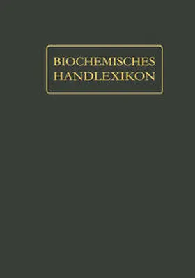 Langenbeck / Waser / Zemplén | Biochemisches Handlexikon | E-Book | sack.de