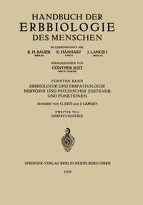 Boeters / Lange / Luxenburger |  Erbbiologie und Erbpathologie Nervöser und Psychischer ¿ustände und Funktionen | eBook | Sack Fachmedien
