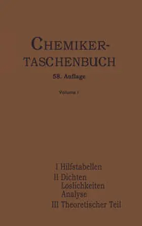Biedermann / Roth / Koppel |  Chemiker-Taschenbuch | eBook | Sack Fachmedien