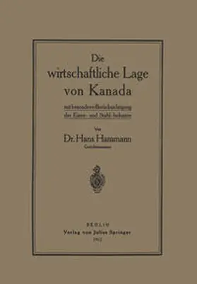 Hammann |  Die wirtschaftliche Lage von Kanada | eBook | Sack Fachmedien