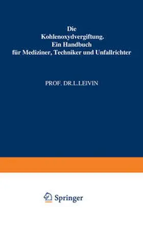 Lewin |  Die Kohlenoxydvergiftung | eBook | Sack Fachmedien