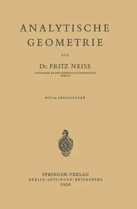 Neiss |  Analytische Geometrie | eBook | Sack Fachmedien