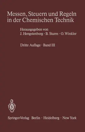 Hengstenberg / Winkler / Sturm |  Messen, Steuern und Regeln in der Chemischen Technik | Buch |  Sack Fachmedien