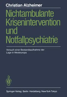 Alzheimer |  Nichtambulante Krisenintervention und Notfallpsychiatrie | eBook | Sack Fachmedien