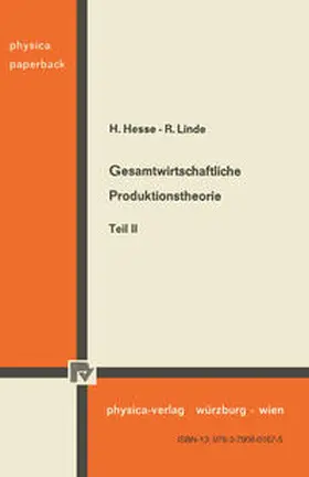 Hesse / Linde |  Gesamtwirtschaftliche Produktionstheorie | eBook | Sack Fachmedien