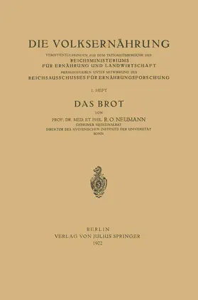 Neumann |  Das Brot | Buch |  Sack Fachmedien