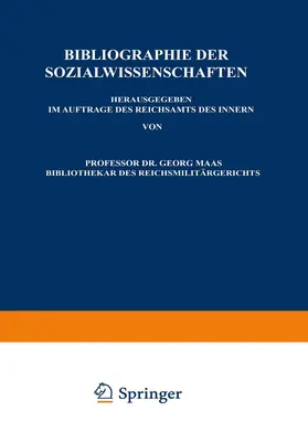 Waldschütz / Maas |  Bibliographie der Sozialwissenschaften | Buch |  Sack Fachmedien