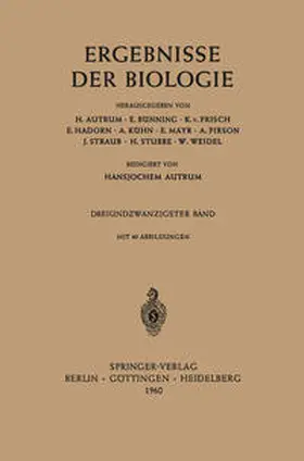 Autrum / Bünning / Stubbe |  Ergebnisse der Biologie | eBook | Sack Fachmedien