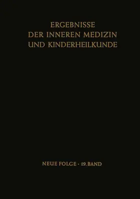 Heilmeyer / Prader / Schoen |  Ergebnisse der Inneren Medizin und Kinderheilkunde | Buch |  Sack Fachmedien