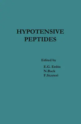 Back / Erdös |  Hypotensive Peptides | Buch |  Sack Fachmedien