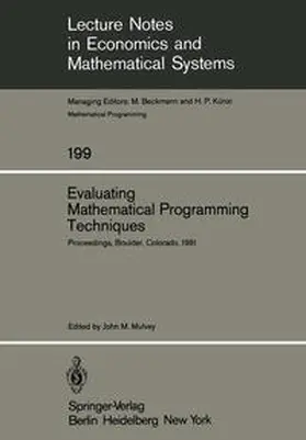 Mulvey |  Evaluating Mathematical Programming Techniques | eBook | Sack Fachmedien