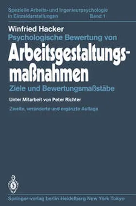 Hacker |  Psychologische Bewertung von Arbeitsgestaltungsmaßnahmen | Buch |  Sack Fachmedien