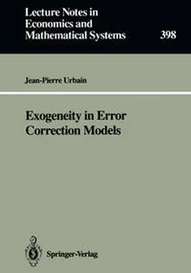 Urbain |  Exogeneity in Error Correction Models | eBook | Sack Fachmedien