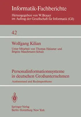 Kilian / Heissner / Maschmann-Schulz |  Personalinformationssysteme in deutschen Großunternehmen | eBook | Sack Fachmedien