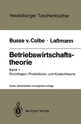 Busse Von Colbe / Laßmann |  Betriebswirtschaftstheorie | eBook | Sack Fachmedien