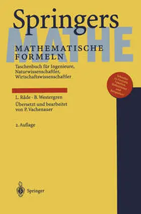 Rade / Westergren |  Springers Mathematische Formeln | eBook | Sack Fachmedien