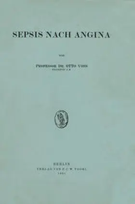 Voß |  Sepsis nach Angina | Buch |  Sack Fachmedien