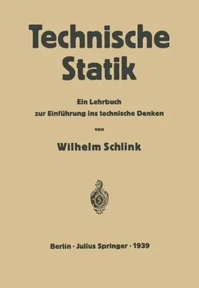 Schlink / Dietz |  Technische Statik | Buch |  Sack Fachmedien