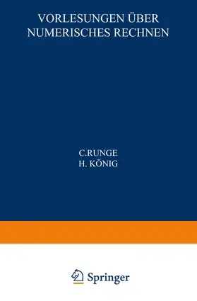 Runge / König |  Vorlesungen über Numerisches Rechnen | Buch |  Sack Fachmedien