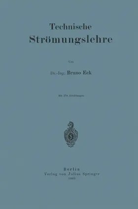 Eck |  Technische Strömungslehre | Buch |  Sack Fachmedien