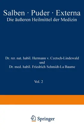 Czetsch-Lindenwald / Jäger / Schmidt-La Baume |  Salben · Puder · Externa | Buch |  Sack Fachmedien