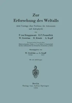 Bruggencate / Freundlich / Grotrian |  Zur Erforschung des Weltalls | Buch |  Sack Fachmedien