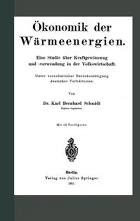 Schmidt |  Ökonomik der Wärmeenergien | eBook | Sack Fachmedien
