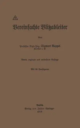 Ruppel | Vereinfachte Blitzableiter | E-Book | sack.de
