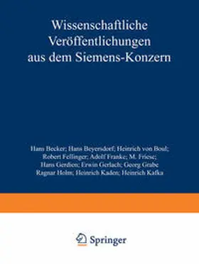 Becker / Beyersdorf / Holm |  Wissenschaftliche Veröffentlichungen aus dem Siemens-Konzern | eBook | Sack Fachmedien