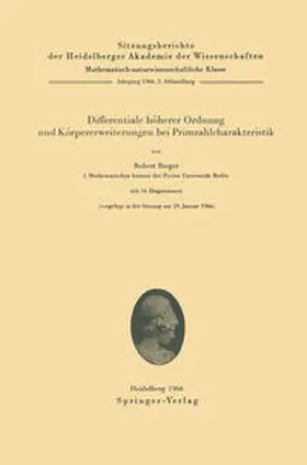 Berger |  Differentiale höherer Ordnung und Körpererweiterungen bei Primzahlcharakteristik | eBook | Sack Fachmedien
