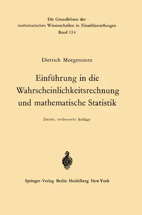 Morgenstern |  Einführung in die Wahrscheinlichkeitsrechnung und mathematische Statistik | Buch |  Sack Fachmedien