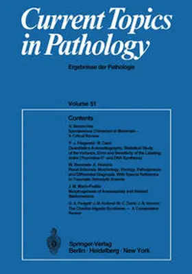 Altmann / Benirschke |  Current Topics in Pathology | eBook | Sack Fachmedien