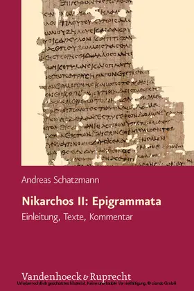 Schatzmann |  Nikarchos II: Epigrammata | eBook | Sack Fachmedien
