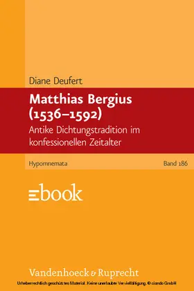 Deufert | Matthias Bergius (1536–1592) | E-Book | sack.de