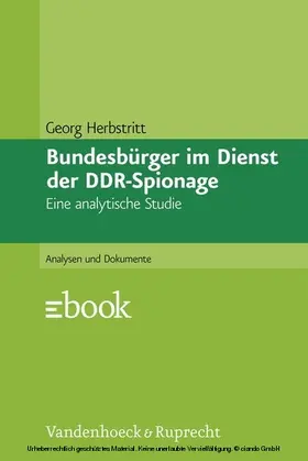 Herbstritt |  Bundesbürger im Dienst der DDR-Spionage | eBook | Sack Fachmedien