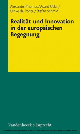 Thomas / Utler / de Ponte |  Realität und Innovation in der europäischen Begegnung | eBook | Sack Fachmedien