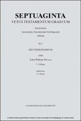 Wevers |  Septuaginta. Band 3,2 | eBook | Sack Fachmedien
