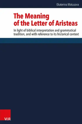 Matusova | The Meaning of the Letter of Aristeas | E-Book | sack.de