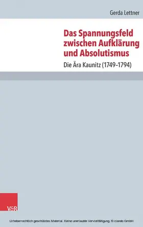 Lettner |  Das Spannungsfeld zwischen Aufklärung und Absolutismus | eBook | Sack Fachmedien