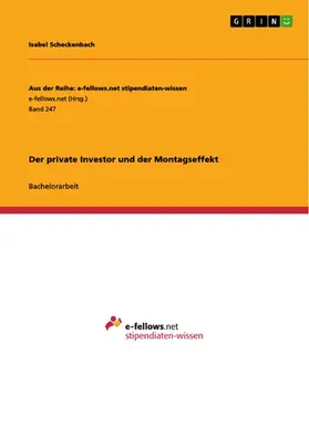 Scheckenbach |  Der private Investor und der Montagseffekt | eBook | Sack Fachmedien