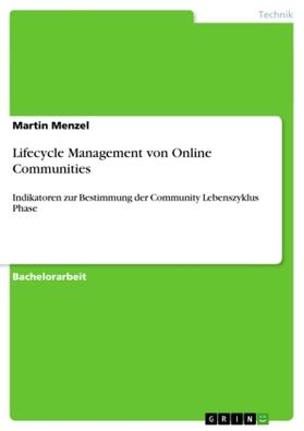 Menzel |  Lifecycle Management von Online Communities | Buch |  Sack Fachmedien
