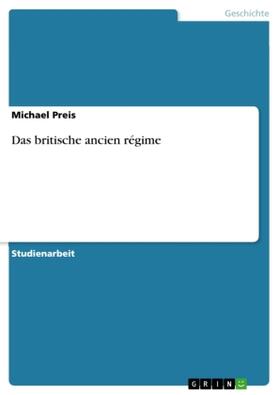 Preis |  Das britische ancien régime | Buch |  Sack Fachmedien