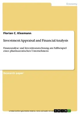 Kleemann |  Investment Appraisal and Financial Analysis | eBook | Sack Fachmedien