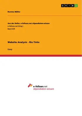Müller |  Website Analysis - Rio Tinto | eBook | Sack Fachmedien